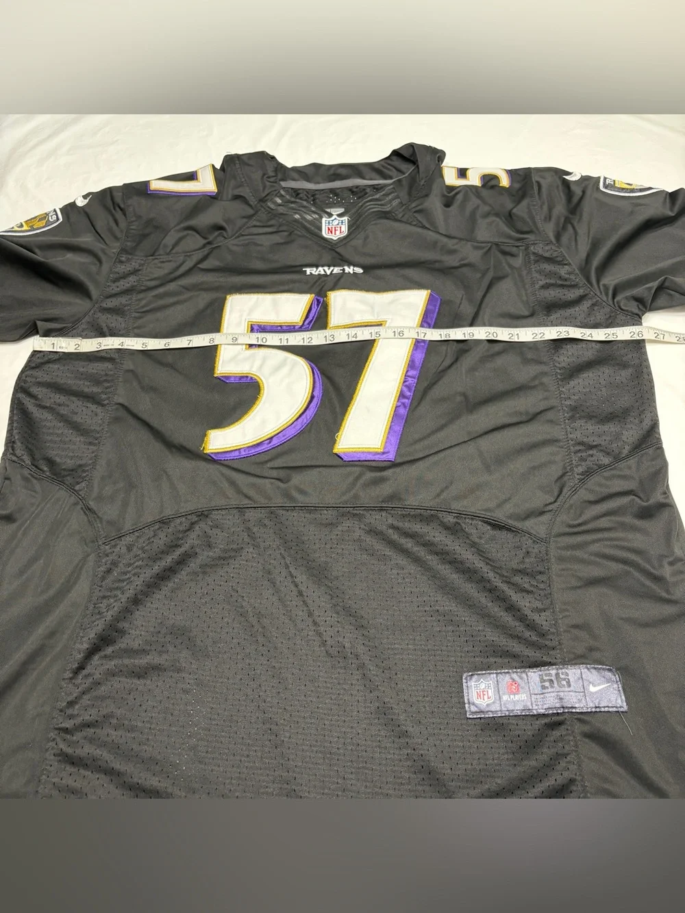 Nike On Field CJ Mosley #57 Black Baltimore Ravens Football Jersey Men’s 56 3XL